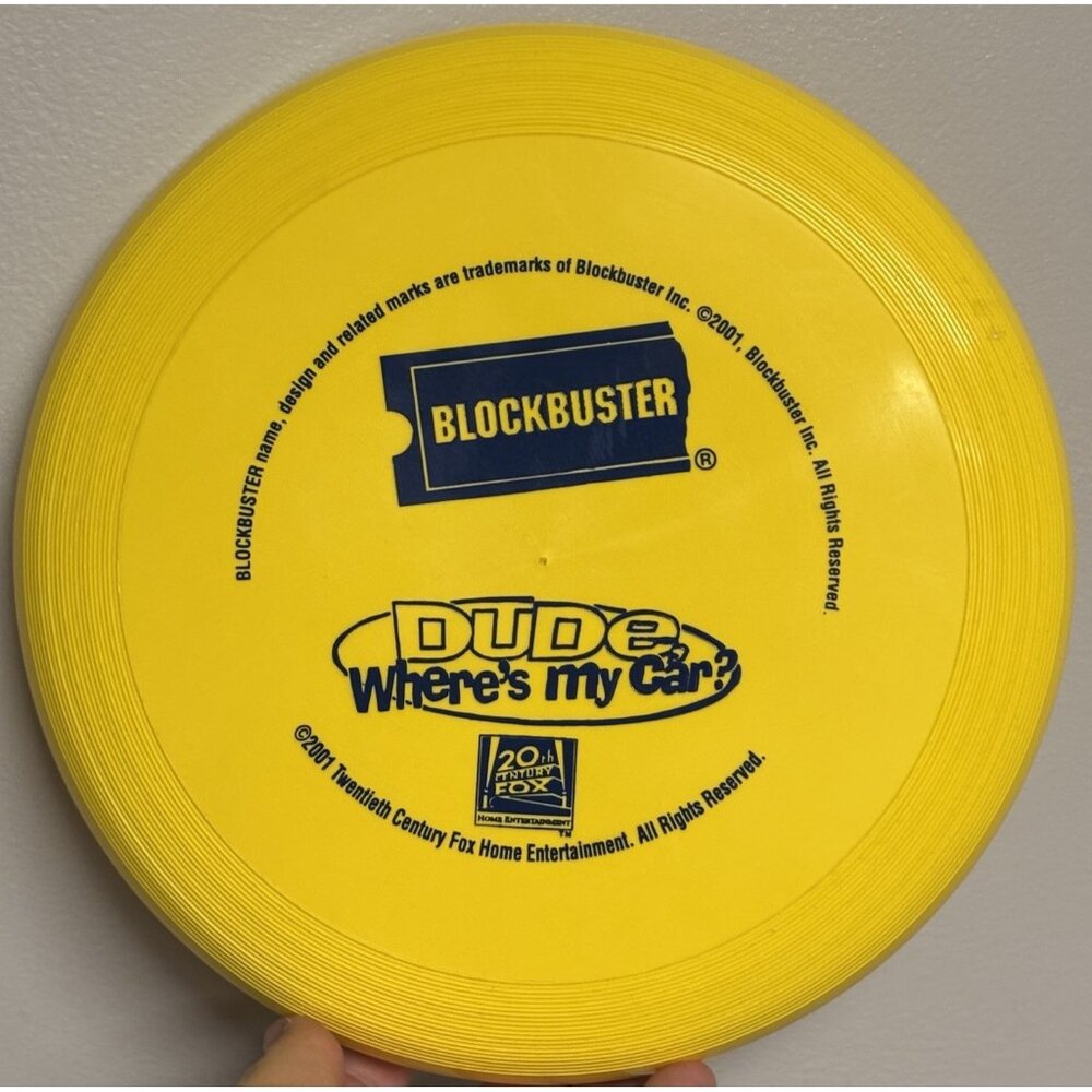 Obscure Blockbuster Video Dude Where’s My Car 20th Century Fox Promo Frisbee Y2K